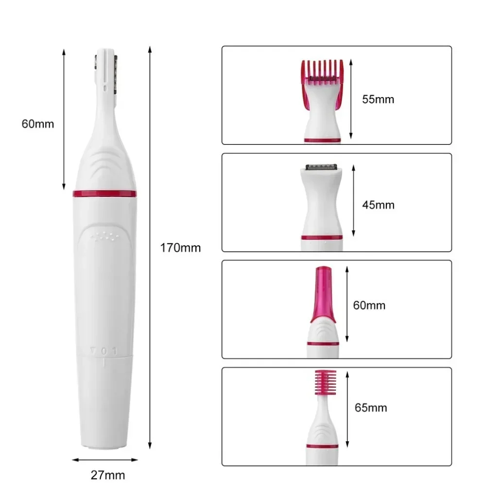 5 In 1 Set Women Epilator Female Eyebrow Trimmer Lady Shaver Hair Removal Shaver Machine Face Depilador Bikini Depilatory Tool