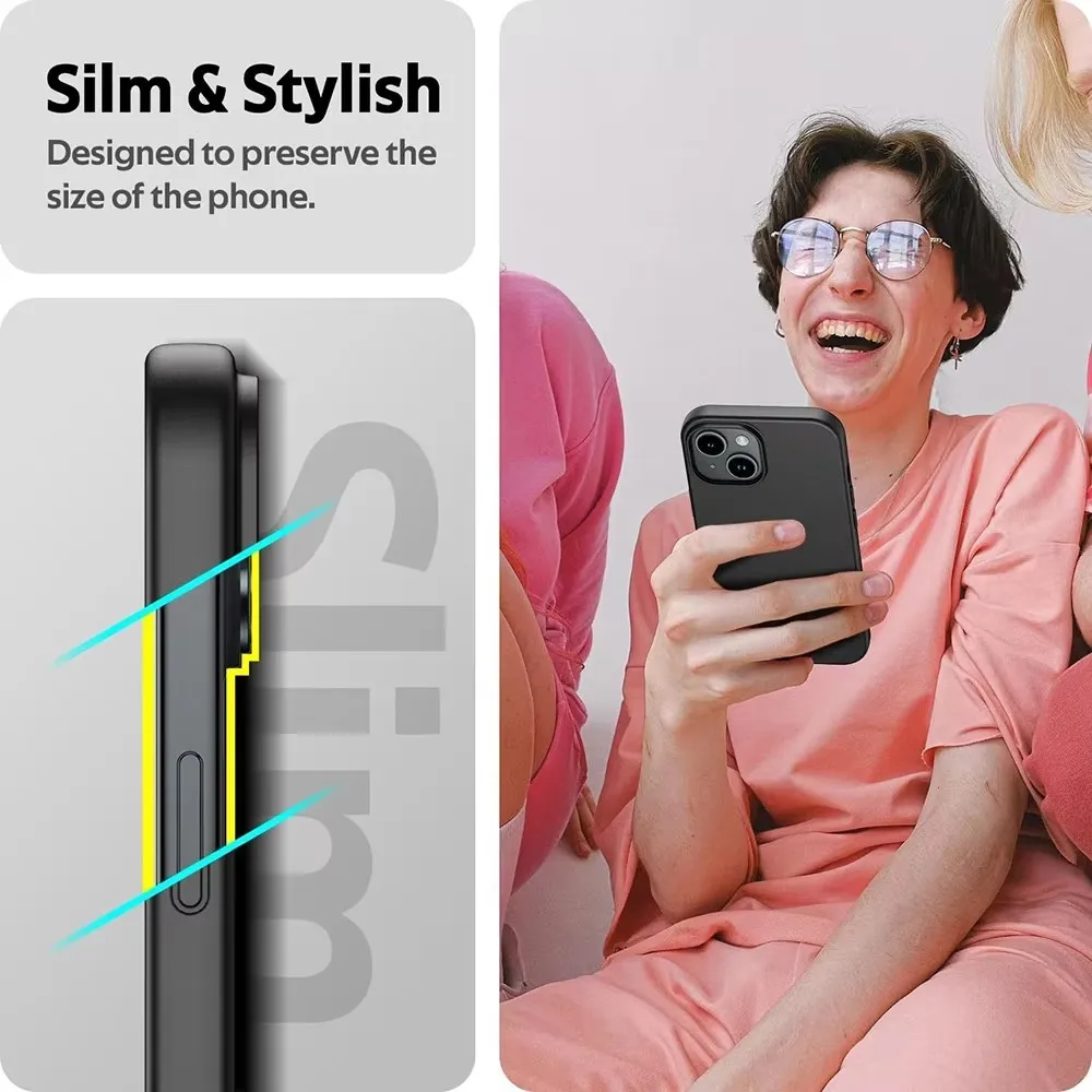 Luxury Matte Silicone Soft Case For iPhone 16 15 14 Plus 13 12 Mini 11 Pro XS Max X XR SE 2 3 7 8 Plus Solid Black Back Cover