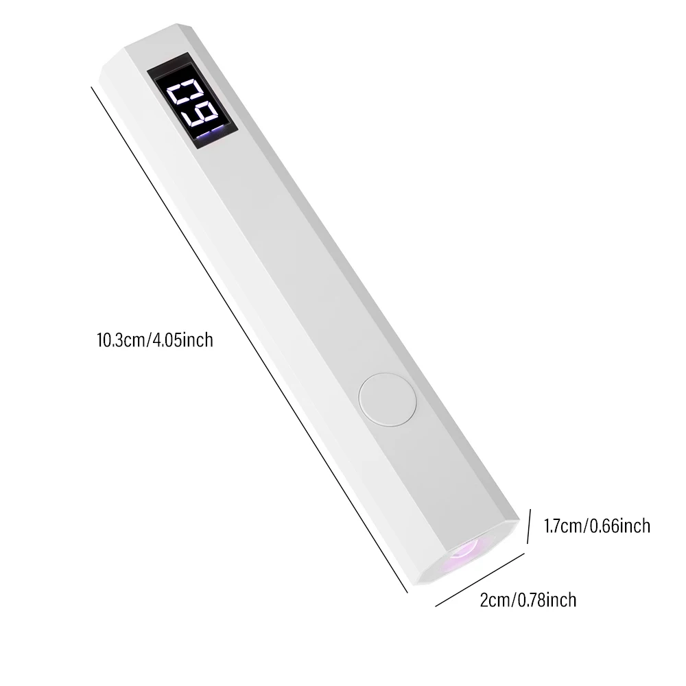 YIKOOLIN Rechargeable Handheld UV LED Nail Lamp 3W Portable Mini Gel Polish Dryer 2 Timer Setting USB Charging Manicure Tool Hom