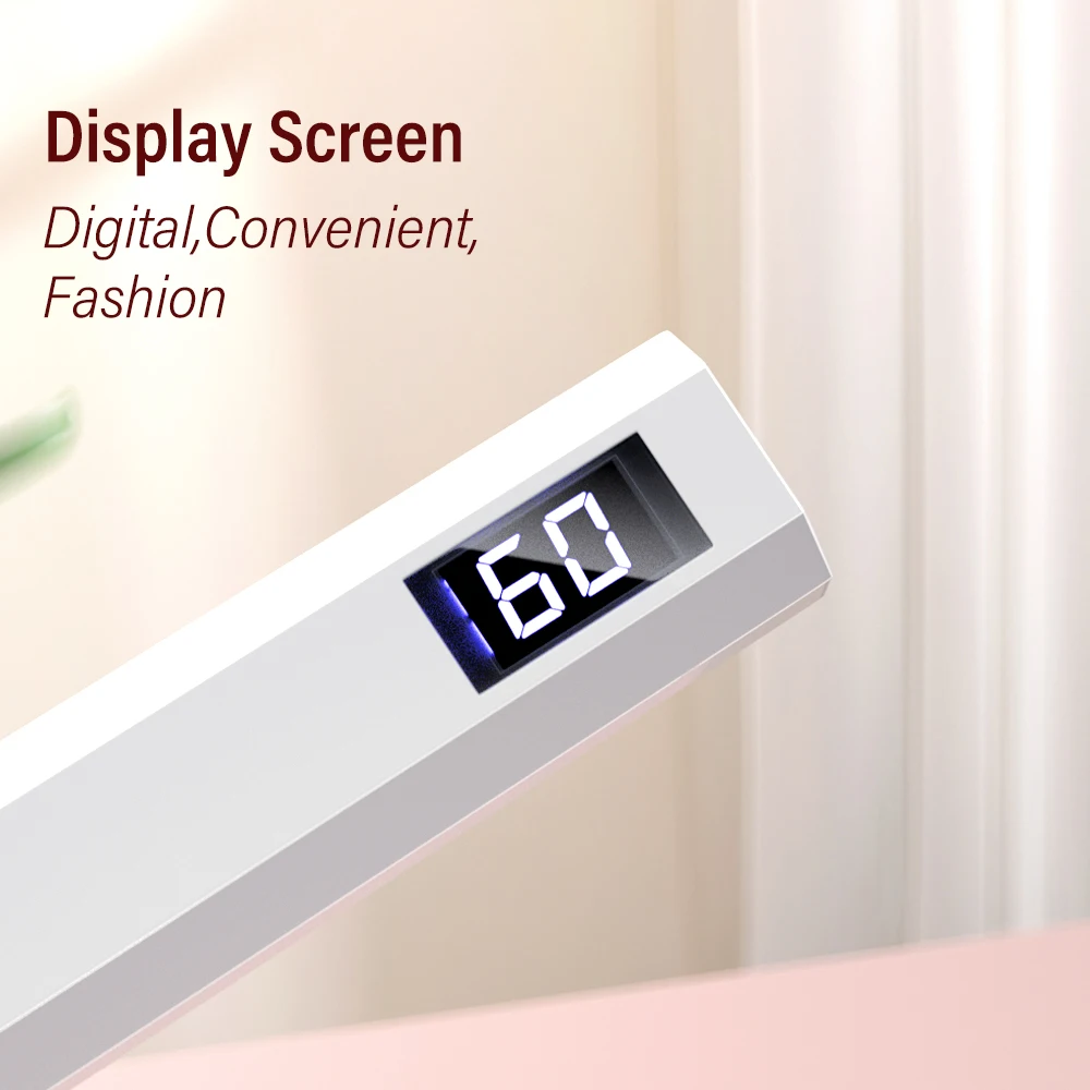 YIKOOLIN Portable Rechargeable UV LED Nail Dryer Mini Gel Polish Curing Lamp 2 Timing Modes USB Charging Manicure Tool Home Use