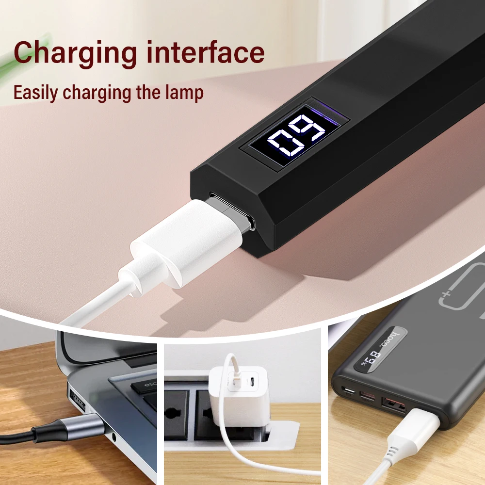 YIKOOLIN Portable Rechargeable UV LED Nail Dryer Mini Gel Polish Curing Lamp 2 Timing Modes USB Charging Manicure Tool Home Use