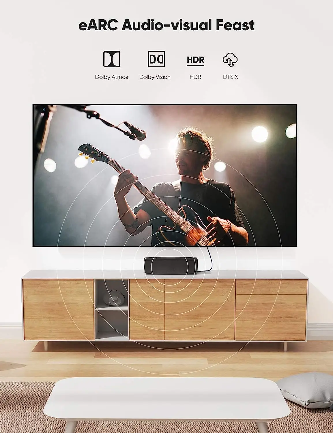 8K HDMI Flat Cable 48Gbps High Speed 8K60 4K120 144Hz Braided HDMI 2.1 Cord 3D EARC HDCP 2.2&2.3 Compatible with Roku TV/PS5