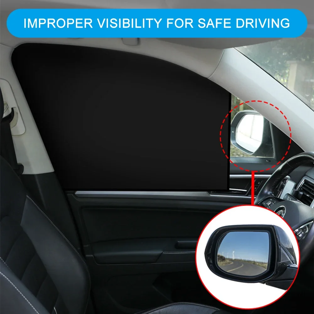 Magnetic Car Sunshade UV Protection Curtains Sun Shield Cover Double Sides Auto Window Sun Shade Protector Cover Diy Accessories