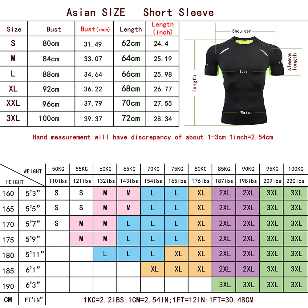 Men's Solid Color Short Sleeved T-shirt Compressed Quick Drying Breathable Training Suit Fitness Jujitsu Rashguard Top Gym Sport