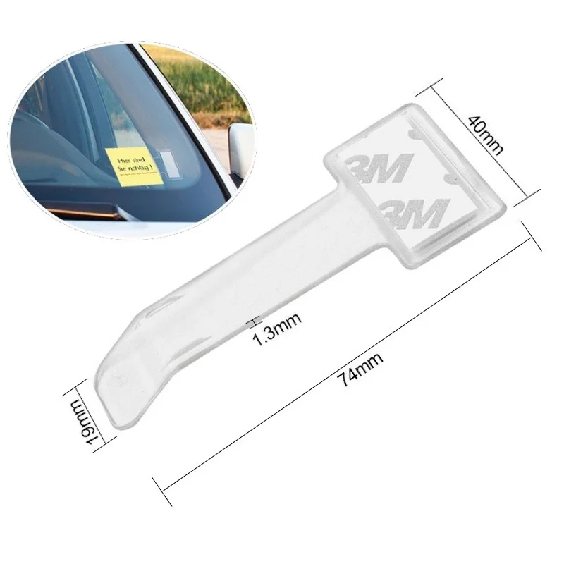 1/2/4/5/10PCS Plastic Car Styling Parking Ticket Holder Car Fastener Card Holder Mounting Fastener Organizer Windshield Sticker