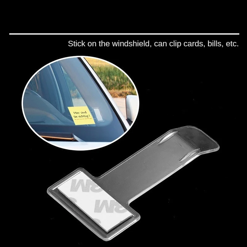 1/2/4/5/10PCS Plastic Car Styling Parking Ticket Holder Car Fastener Card Holder Mounting Fastener Organizer Windshield Sticker
