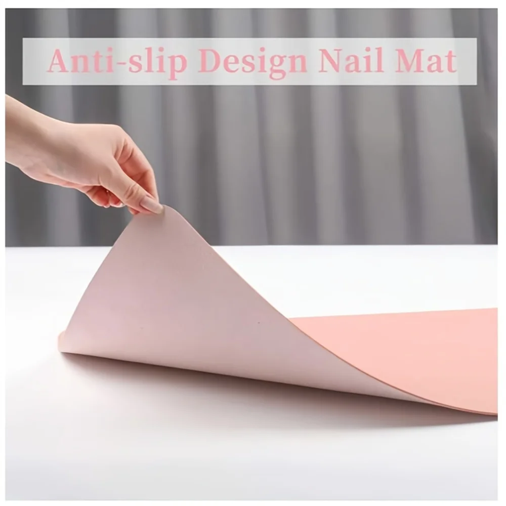 Nail Art Table Mat Foldable Hand Rest Pad For Nail Armrest Cushion Waterproof Scratch Dirt Resistant Leather Studio Desk Mat