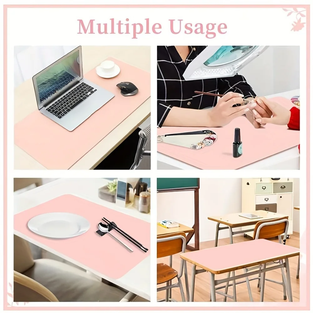 Nail Art Table Mat Foldable Hand Rest Pad For Nail Armrest Cushion Waterproof Scratch Dirt Resistant Leather Studio Desk Mat