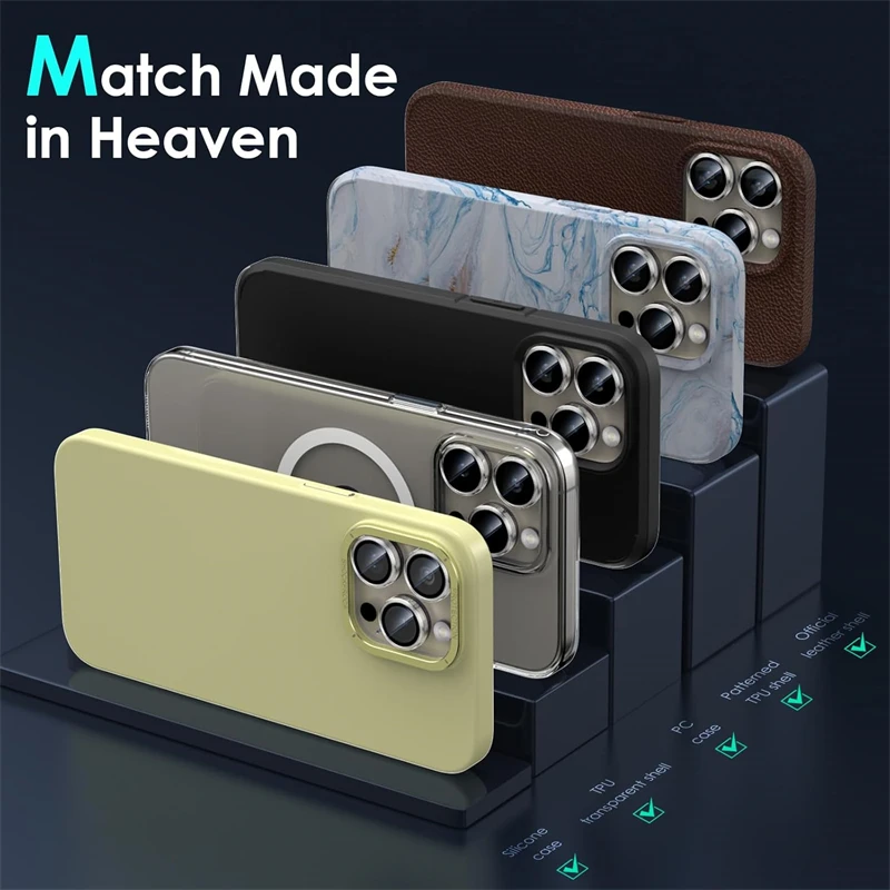 HD Clear Tempered Glass Camera Lens Protector for IPhone 17 16 15 14 13 11 18 Pro Max Plus 12 Mini Ring Individual Lens Cover