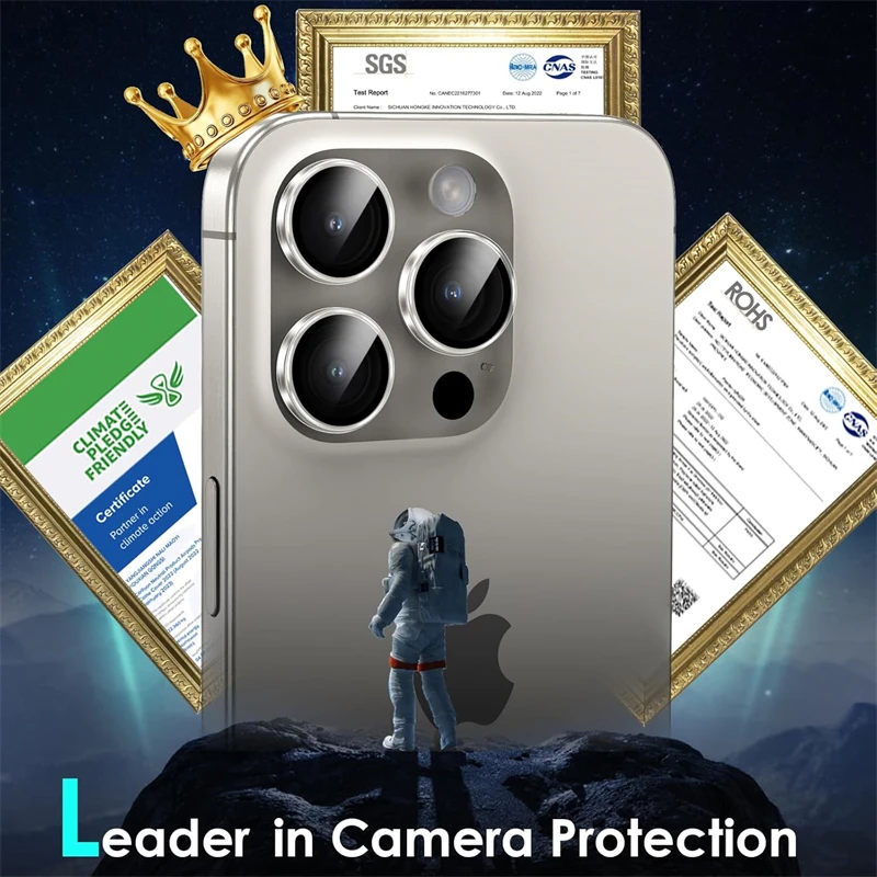 HD Clear Tempered Glass Camera Lens Protector for IPhone 17 16 15 14 13 11 18 Pro Max Plus 12 Mini Ring Individual Lens Cover