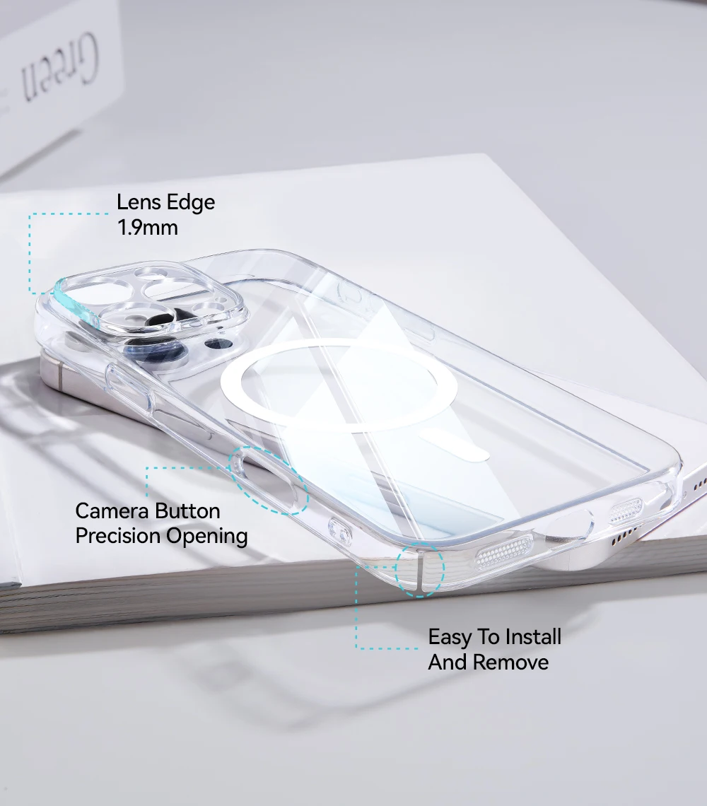 Joyroom Magnetic Case For iPhone 18 Pro Max Case Anti Yellow Transparent Cover For iPhone 18 17 16 15 Pro Wireless Charger Cover