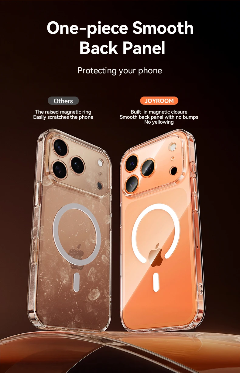 Joyroom Magnetic Case For iPhone 18 Pro Max Case Anti Yellow Transparent Cover For iPhone 18 17 16 15 Pro Wireless Charger Cover