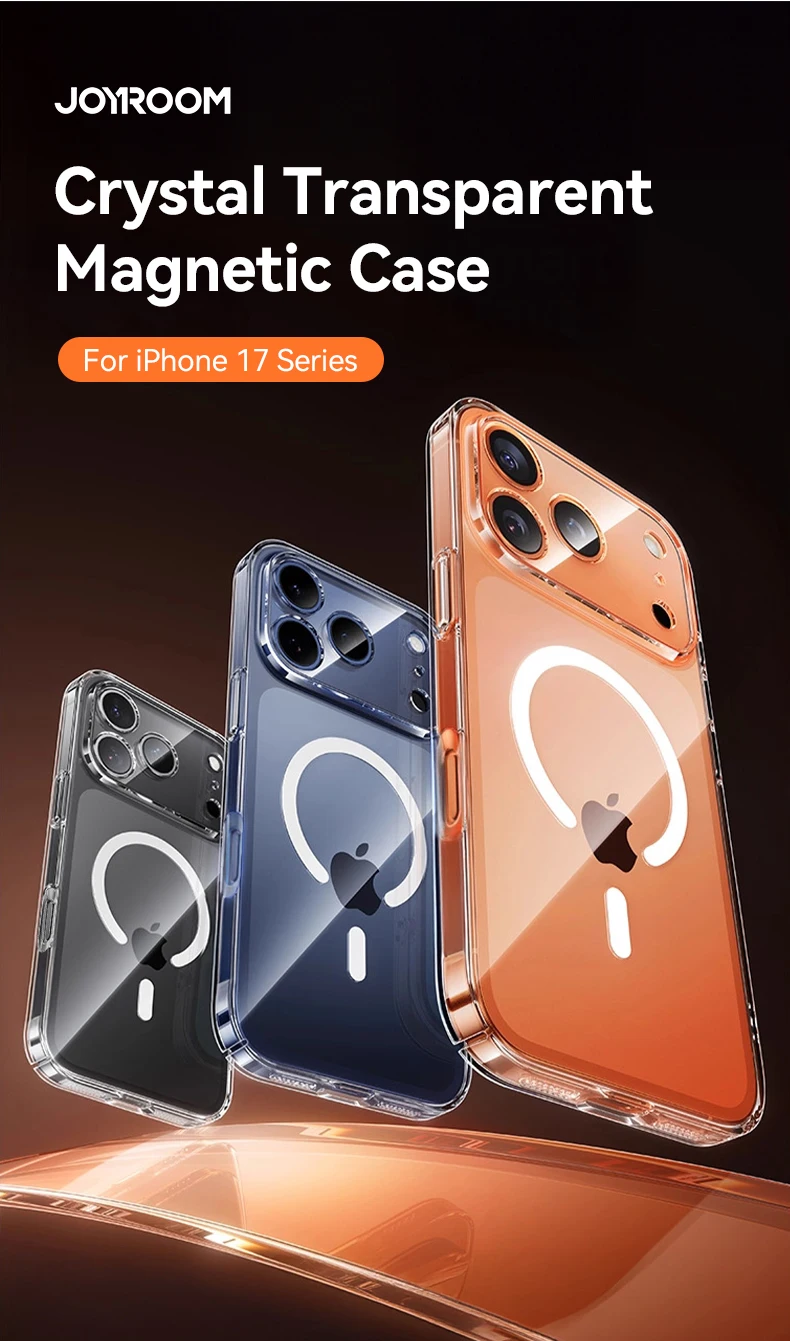 Joyroom Magnetic Case For iPhone 18 Pro Max Case Anti Yellow Transparent Cover For iPhone 18 17 16 15 Pro Wireless Charger Cover