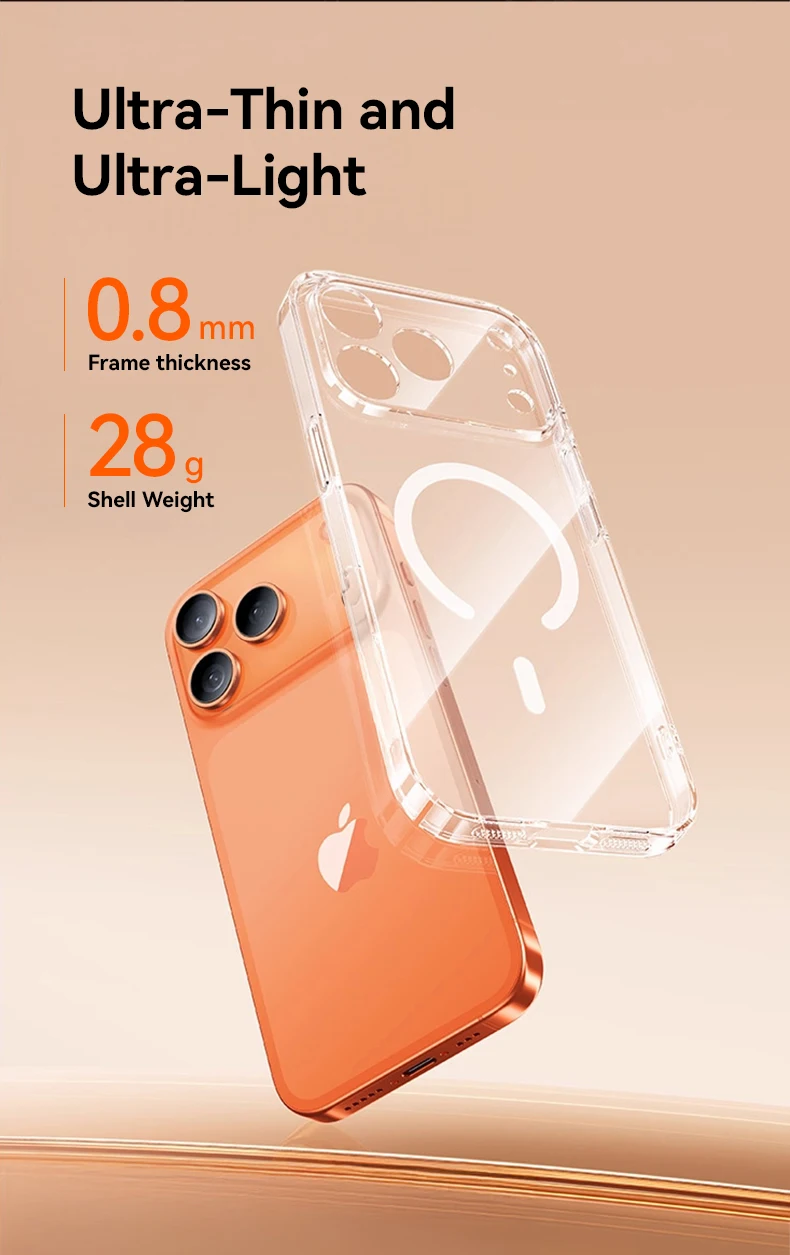 Joyroom Magnetic Case For iPhone 18 Pro Max Case Anti Yellow Transparent Cover For iPhone 18 17 16 15 Pro Wireless Charger Cover
