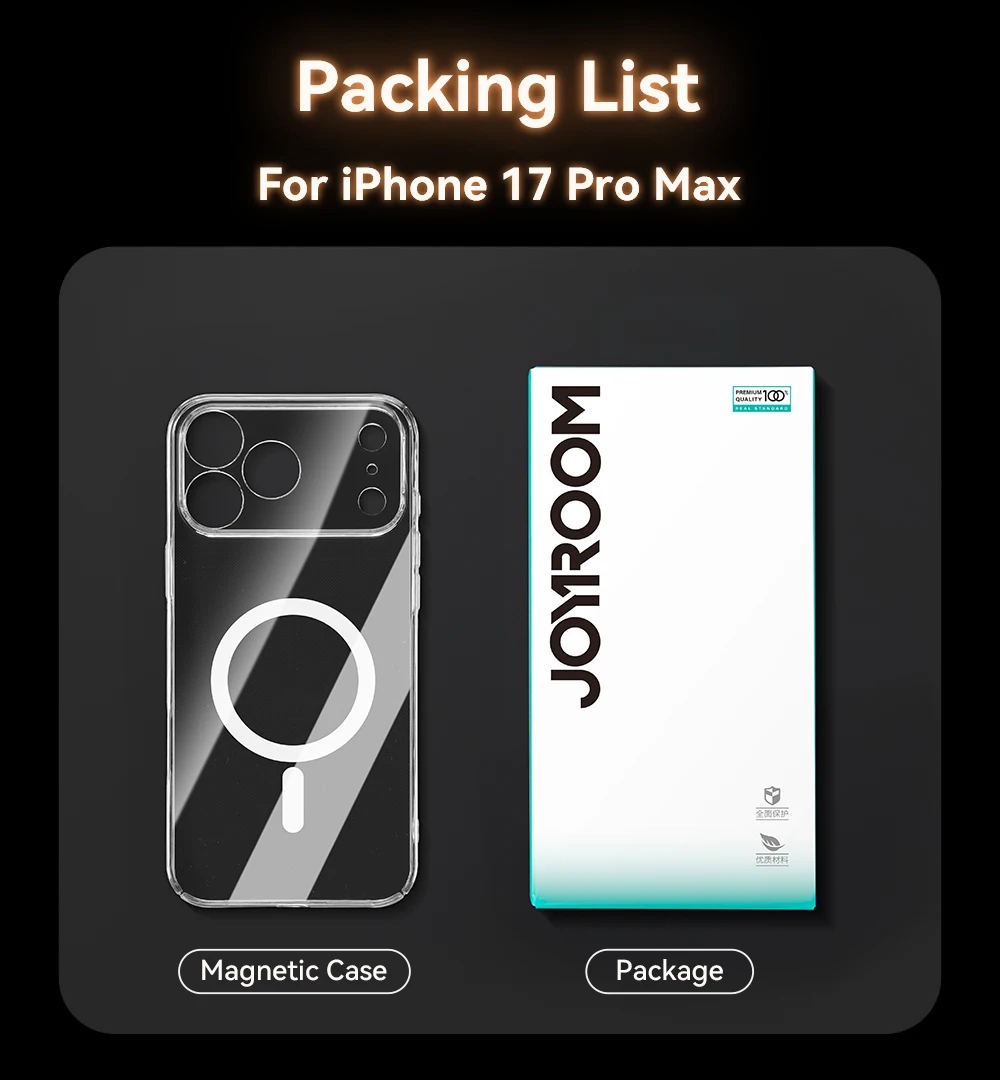 Joyroom Magnetic Case For iPhone 18 Pro Max Case Anti Yellow Transparent Cover For iPhone 18 17 16 15 Pro Wireless Charger Cover