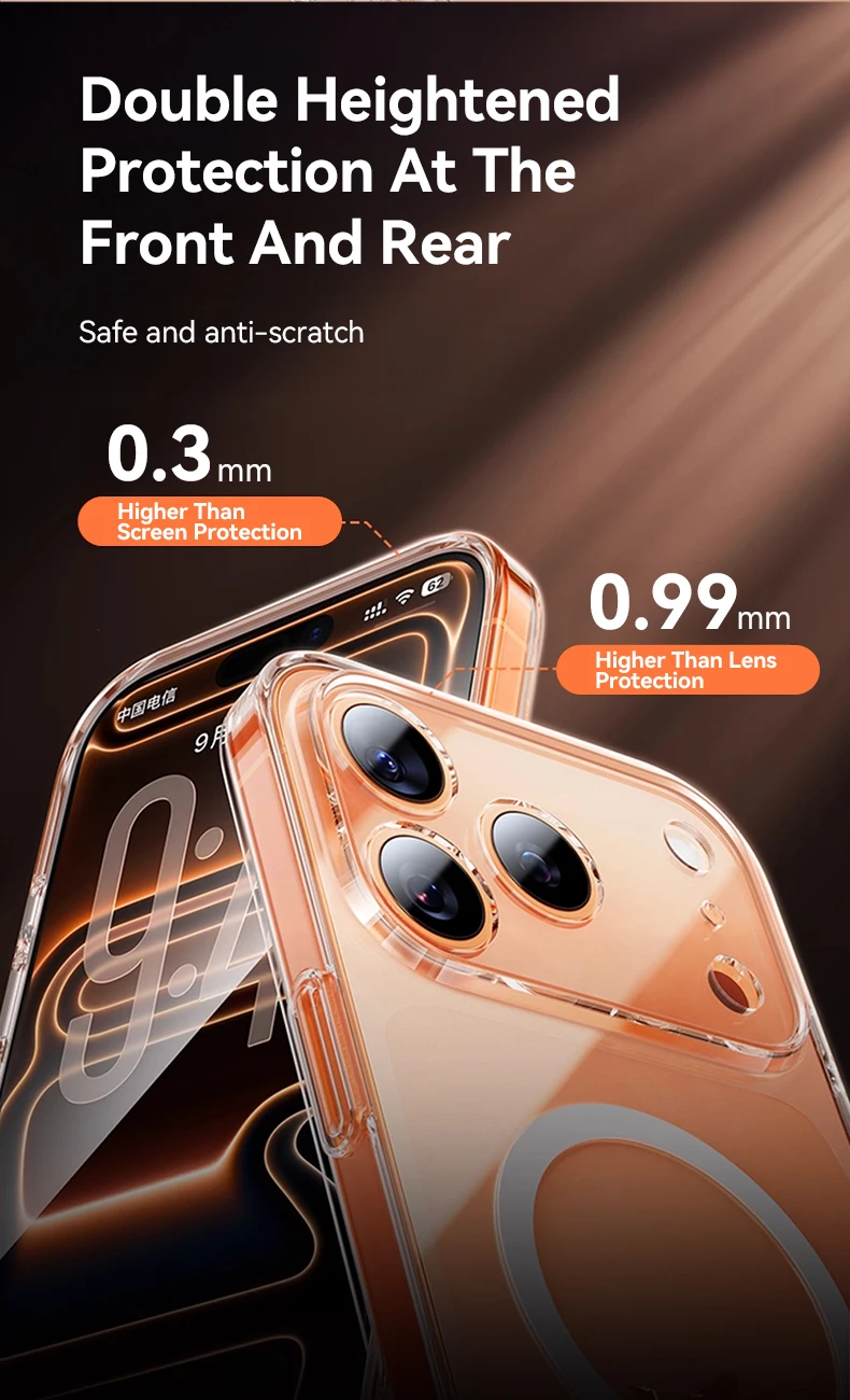 Joyroom Magnetic Case For iPhone 18 Pro Max Case Anti Yellow Transparent Cover For iPhone 18 17 16 15 Pro Wireless Charger Cover