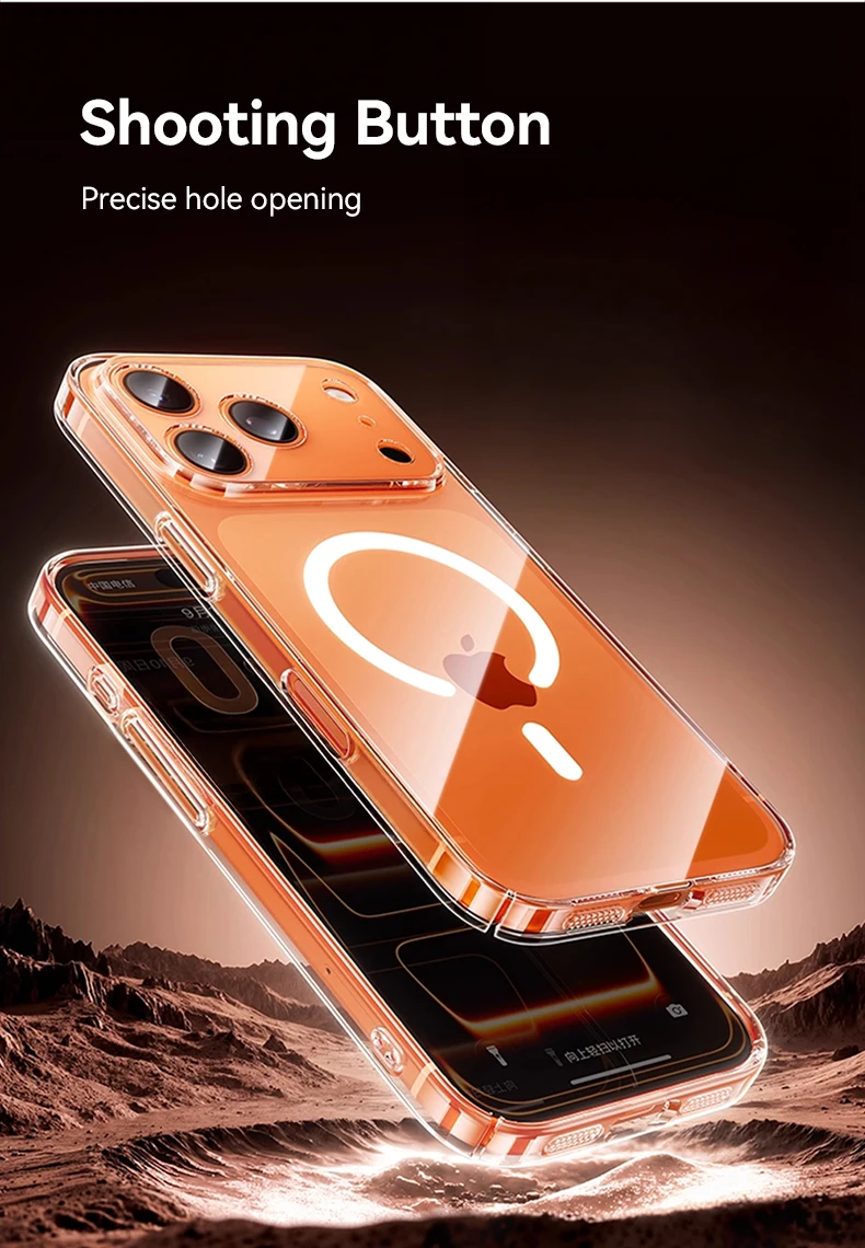 Joyroom Magnetic Case For iPhone 18 Pro Max Case Anti Yellow Transparent Cover For iPhone 18 17 16 15 Pro Wireless Charger Cover