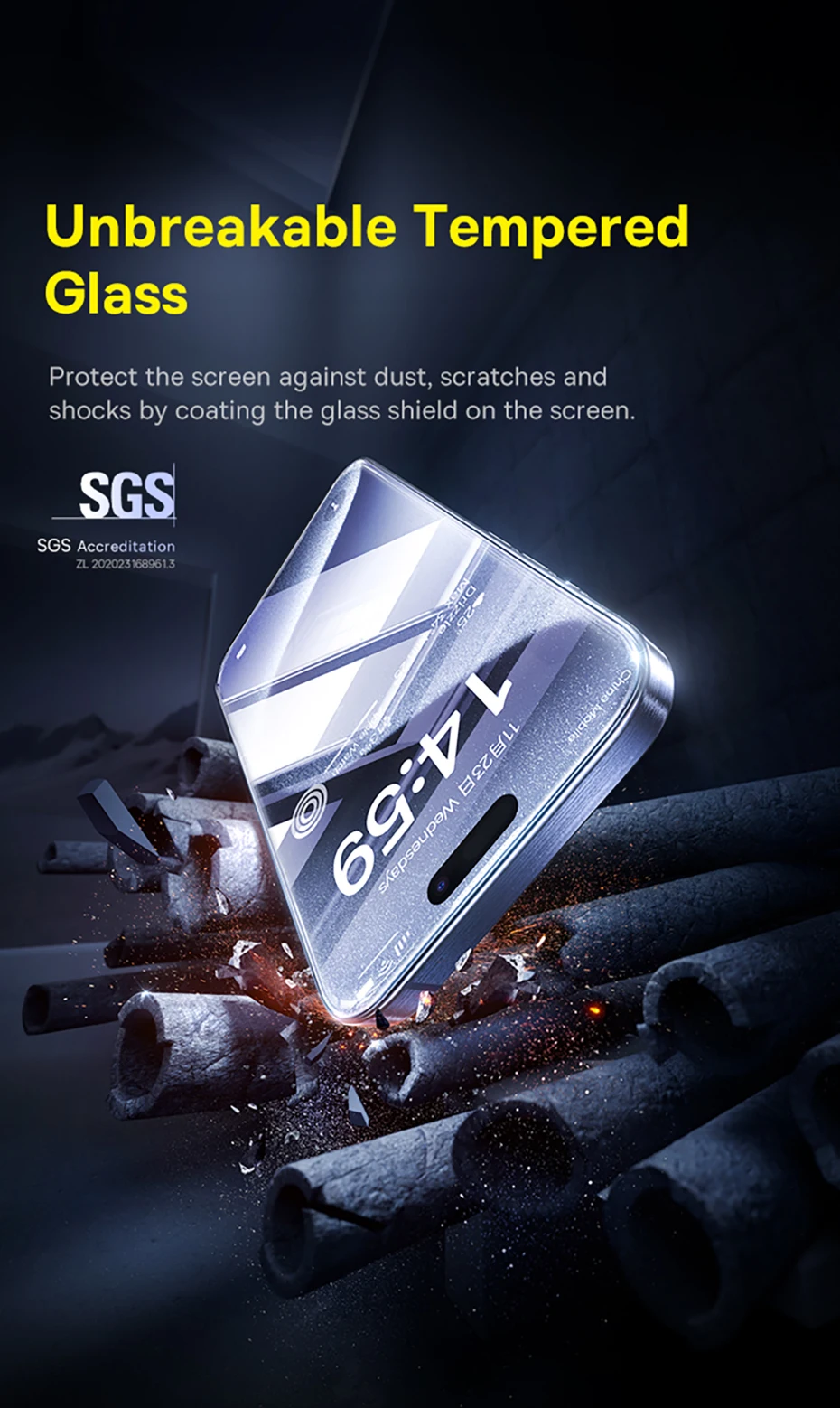 Baseus Tempered Glass for iPhone 17 16 Pro Max Screen Protector for iPhone 15 14 Pro Max Clear Edge Anti-Peeping Protective Film