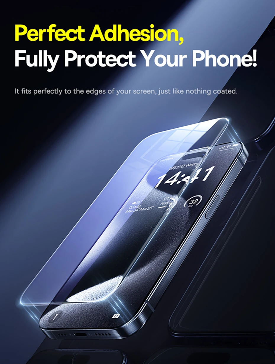 Baseus Tempered Glass for iPhone 17 16 Pro Max Screen Protector for iPhone 15 14 Pro Max Clear Edge Anti-Peeping Protective Film