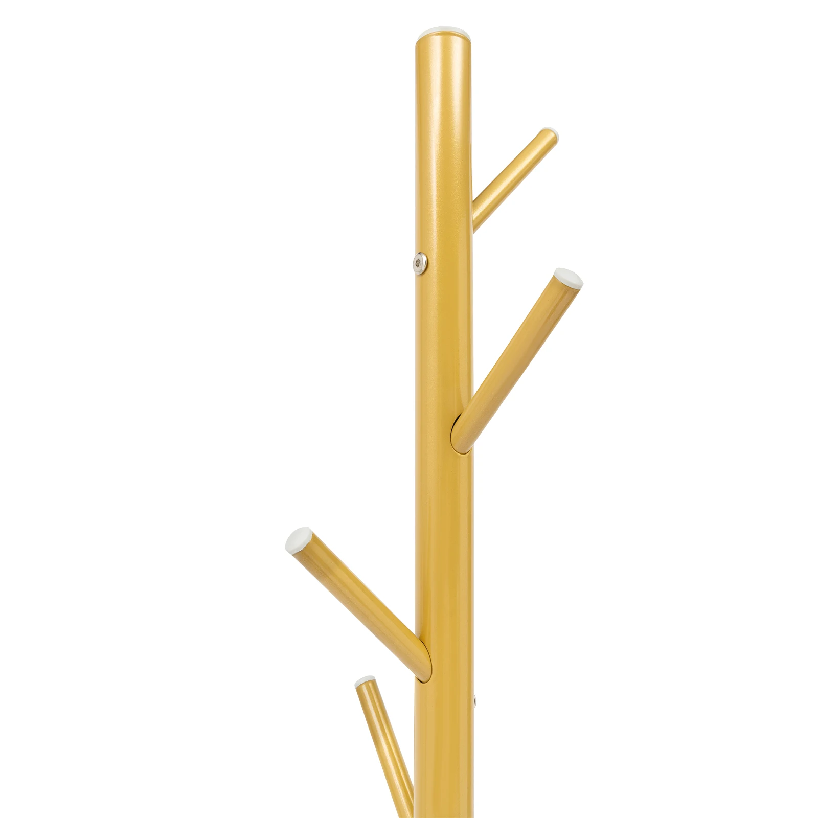 Modern Rack Gold/Black Free Standing 7 Hooks Hall Tree In Corner Gold Hat Hanger & Coat Racks Stand Entryway Organizer