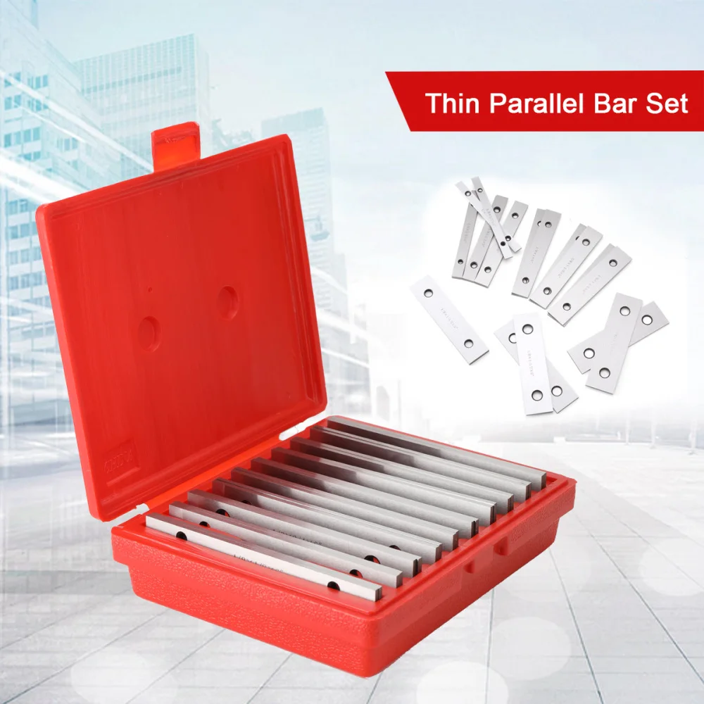 10 Pairs 1/8" 0.0005" or 20 Pairs 1/32" 0.0001" Precision Steel Parallel Plates Style Thin Machinist CNC Parallel Set