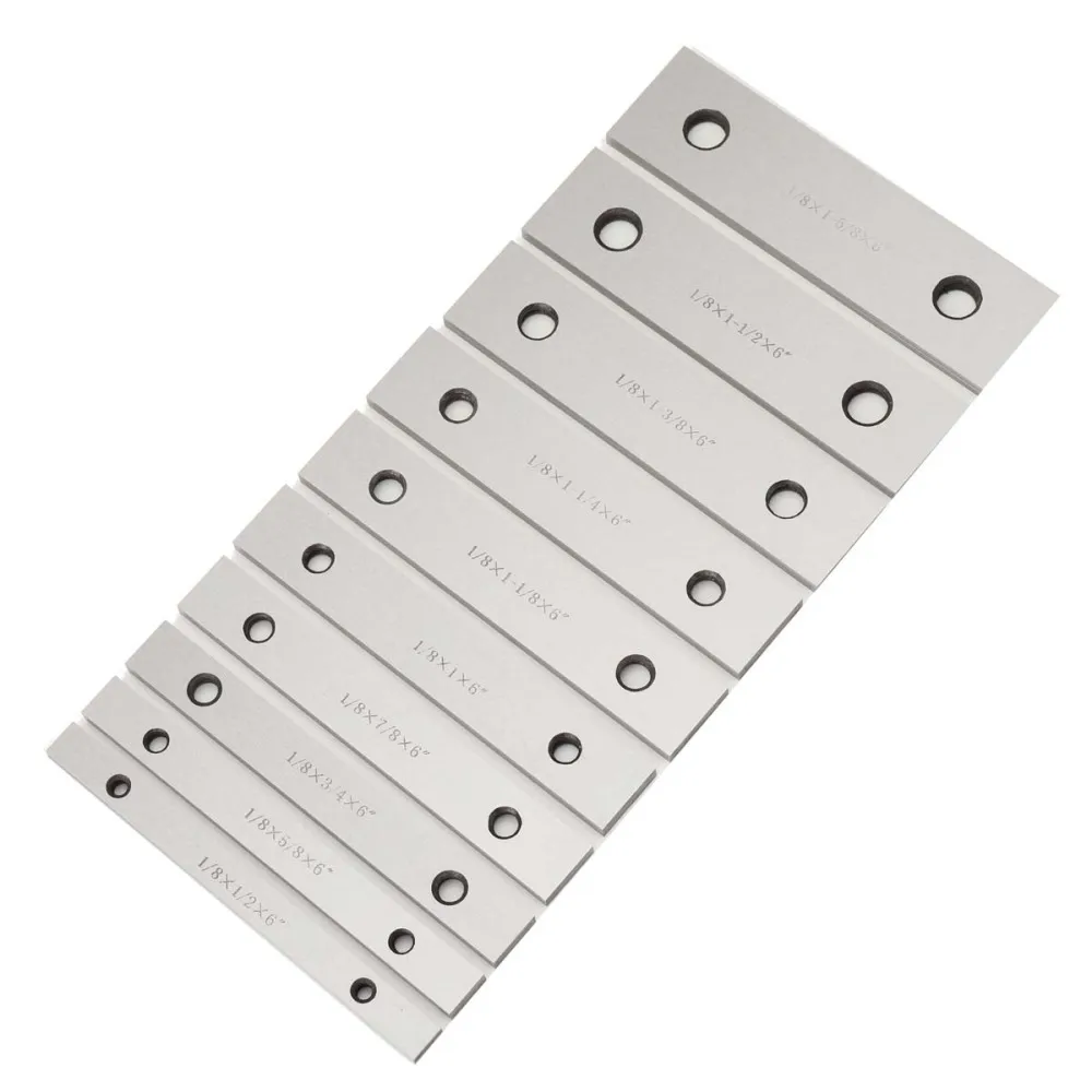 10 Pairs 1/8" 0.0005" or 20 Pairs 1/32" 0.0001" Precision Steel Parallel Plates Style Thin Machinist CNC Parallel Set