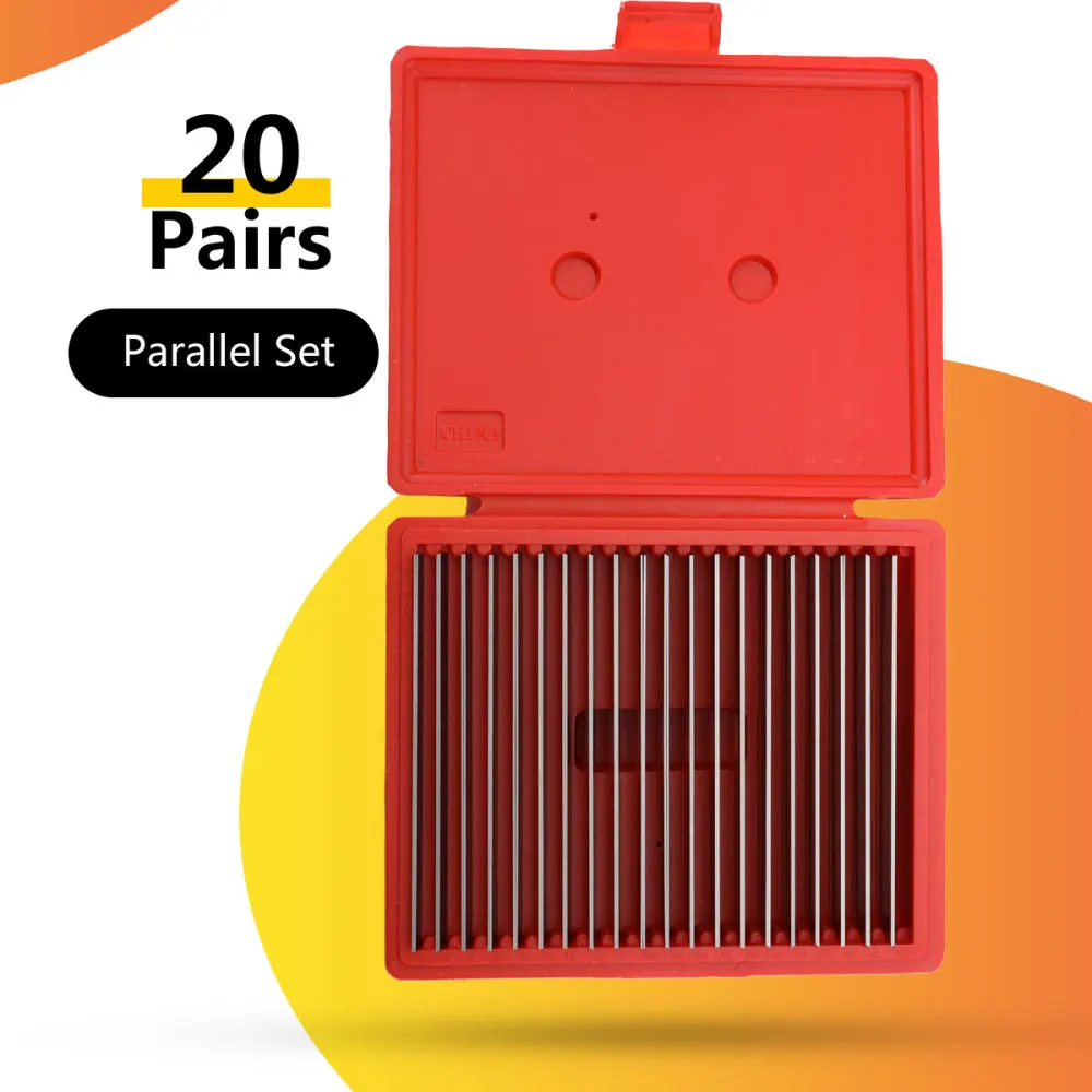 10 Pairs 1/8" 0.0005" or 20 Pairs 1/32" 0.0001" Precision Steel Parallel Plates Style Thin Machinist CNC Parallel Set