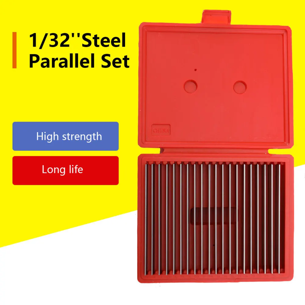 10 Pairs 1/8" 0.0005" or 20 Pairs 1/32" 0.0001" Precision Steel Parallel Plates Style Thin Machinist CNC Parallel Set