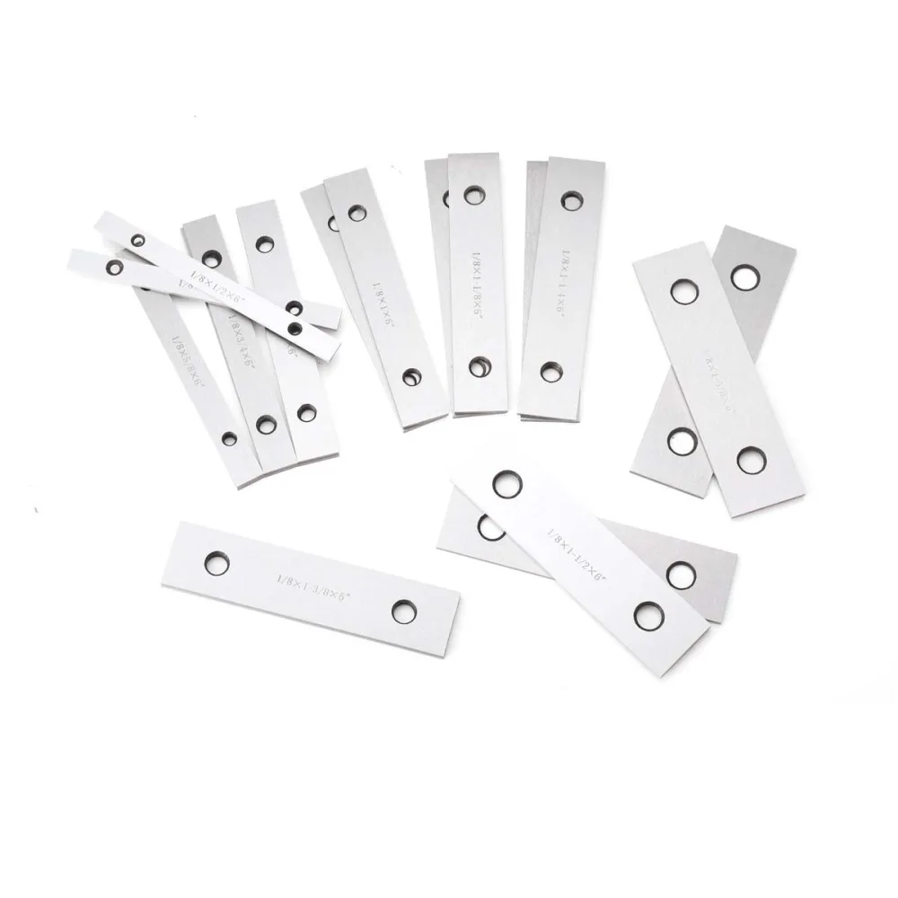 10 Pairs 1/8" 0.0005" or 20 Pairs 1/32" 0.0001" Precision Steel Parallel Plates Style Thin Machinist CNC Parallel Set