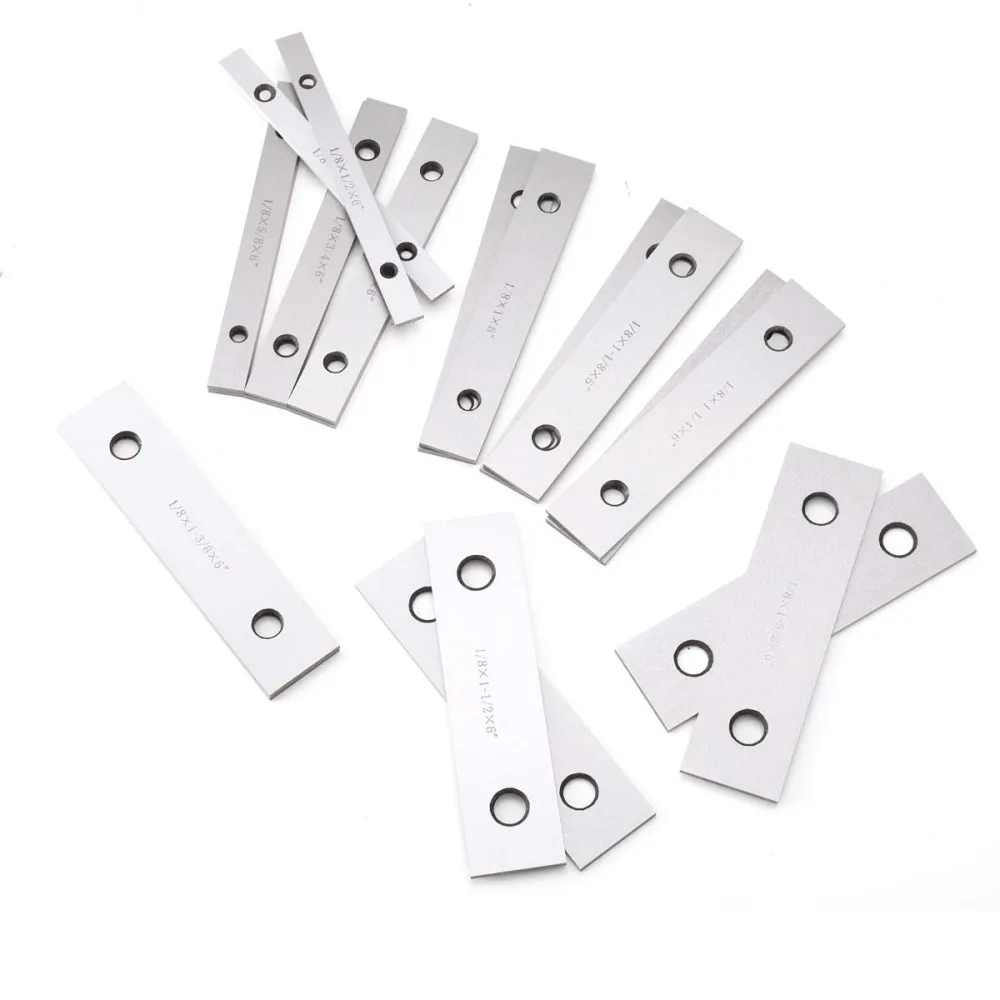 10 Pairs 1/8" 0.0005" or 20 Pairs 1/32" 0.0001" Precision Steel Parallel Plates Style Thin Machinist CNC Parallel Set