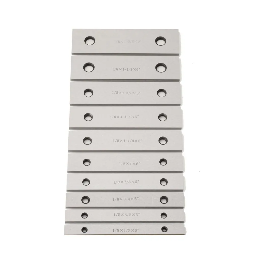 10 Pairs 1/8" 0.0005" or 20 Pairs 1/32" 0.0001" Precision Steel Parallel Plates Style Thin Machinist CNC Parallel Set