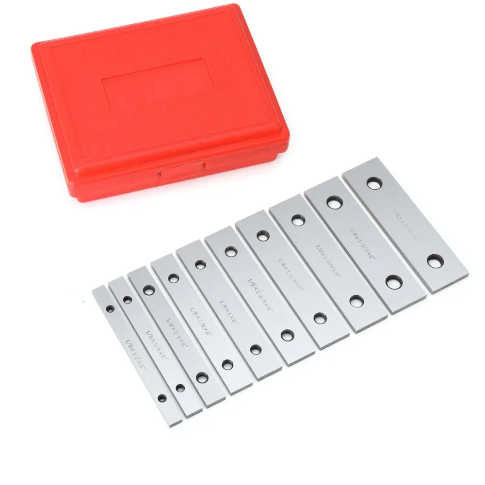 10 Pairs 1/8" 0.0005" or 20 Pairs 1/32" 0.0001" Precision Steel Parallel Plates Style Thin Machinist CNC Parallel Set