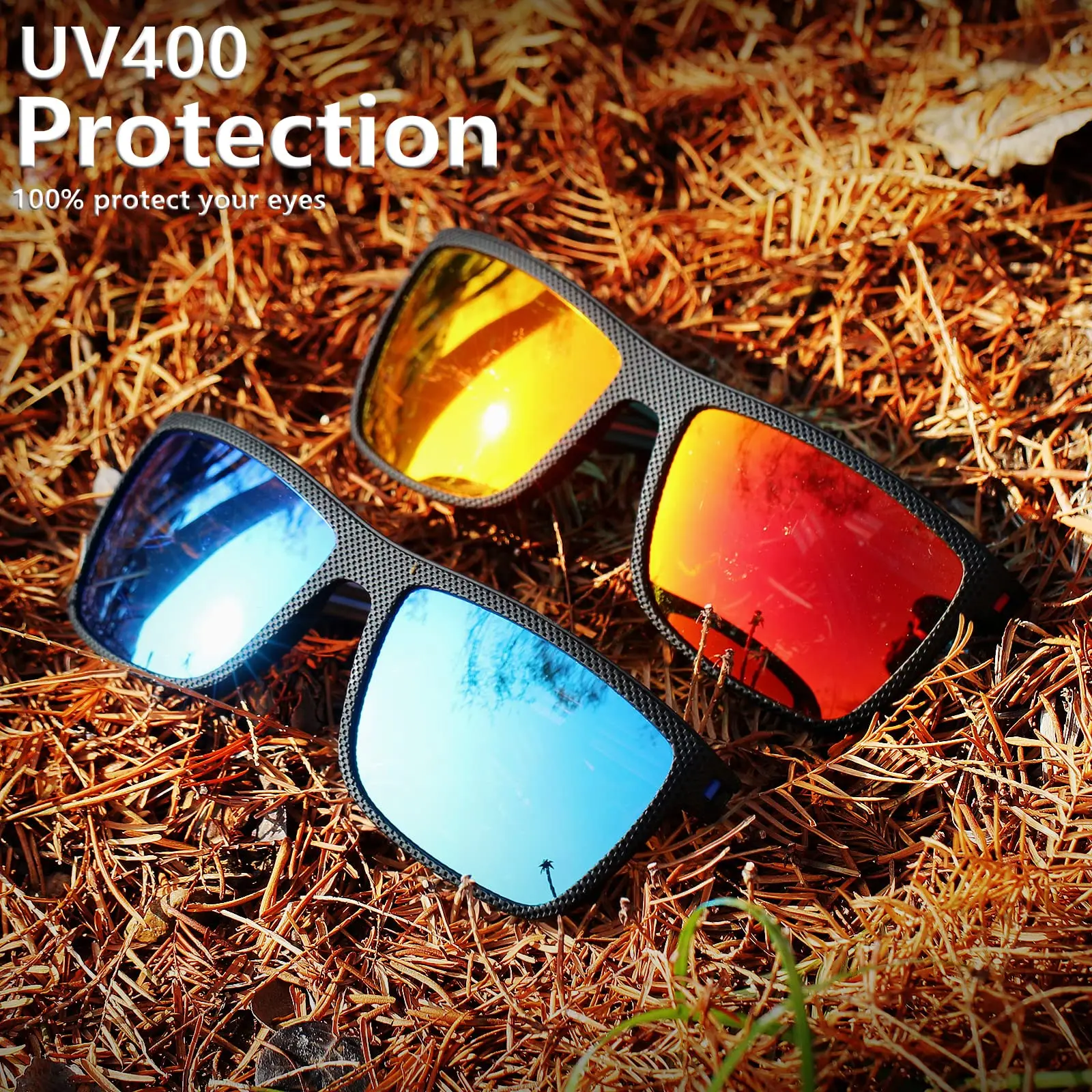 3/4 Pack New Designer Box Polarized Colorful Sunglasses for Men and Women Suitable for Driving, Fishing, Outdoor Sports UV400