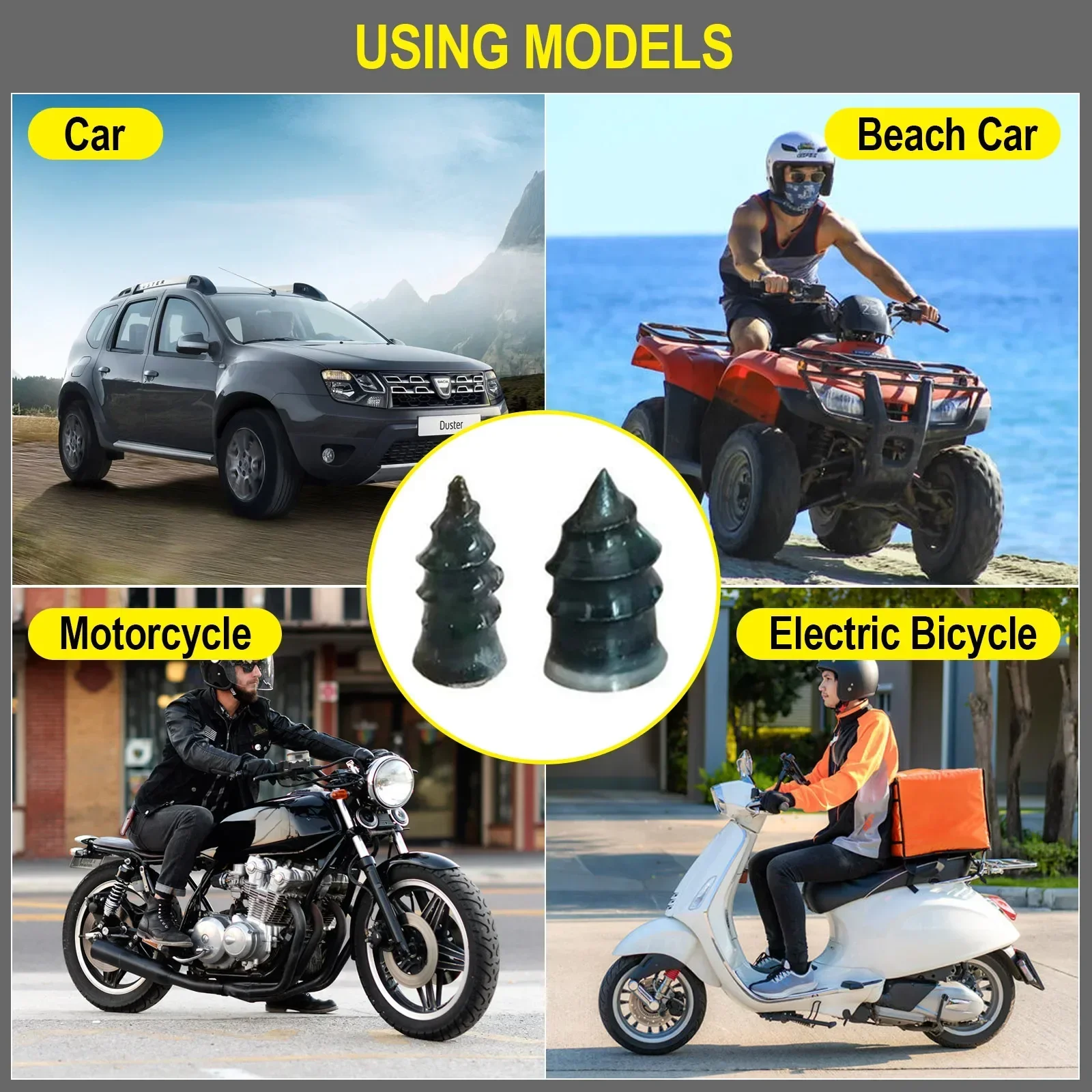 10/30pcs ScrewsVacuum Tyre Repair Nail Tire Puncture Motorcycle Fitting Set Tubeless Wheel Repair Punctures Kit Patches for Car