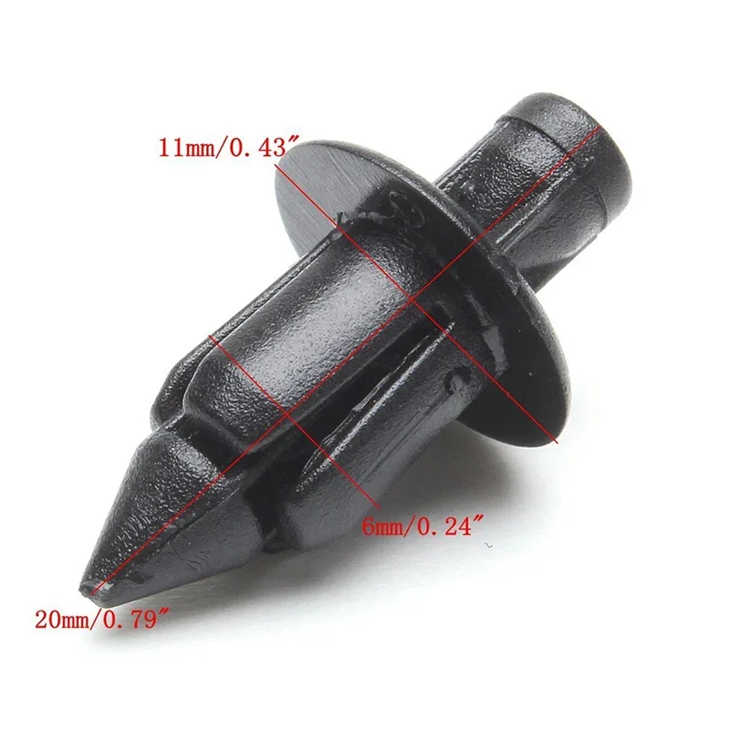 10/20/30PCS 6mm Black Rivet Fairing Body Trim Panel Fastener Screw Clips For Honda Suzuki Kawasaki Motorcycle Accessories Parts