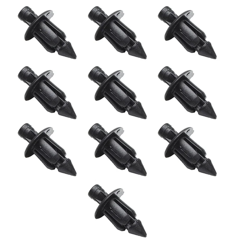 10/20/30PCS 6mm Black Rivet Fairing Body Trim Panel Fastener Screw Clips For Honda Suzuki Kawasaki Motorcycle Accessories Parts
