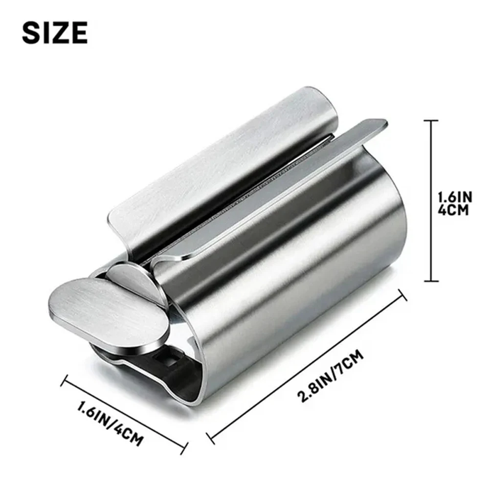 Bathroom Accessories Toothpaste Squeezer Tube Roller Stainless Steel Wringer Roller Rotate Dispenser for Ointments Cosmetics