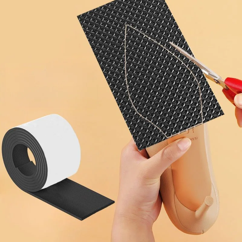 1 Roll Thick Non-Slip Wear-Resistant Shoe Sole Sticker - Anti-Abrasion Heel for Quieter, Sound-Canceling Chunky Heels Protection