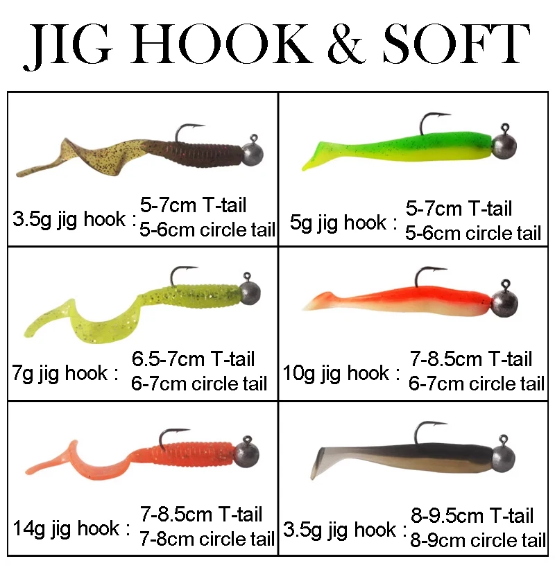 MrLurion 1g 2g 3g 4g 5g 10g 20g 22g 25g 28g Fishing Jig Head Hook, Rigging Hook for Crank Soft Grub Worm Lure Bait Sharp Hooks