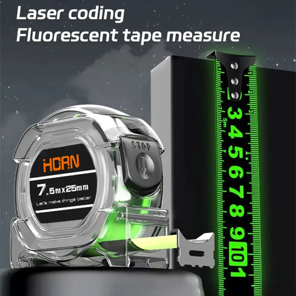 3-5-7-10 Meter Fluorescent Tape Measure Precision Thickened Scale Waterproof And Wear-Resistant Multipurpose Measuring Tool