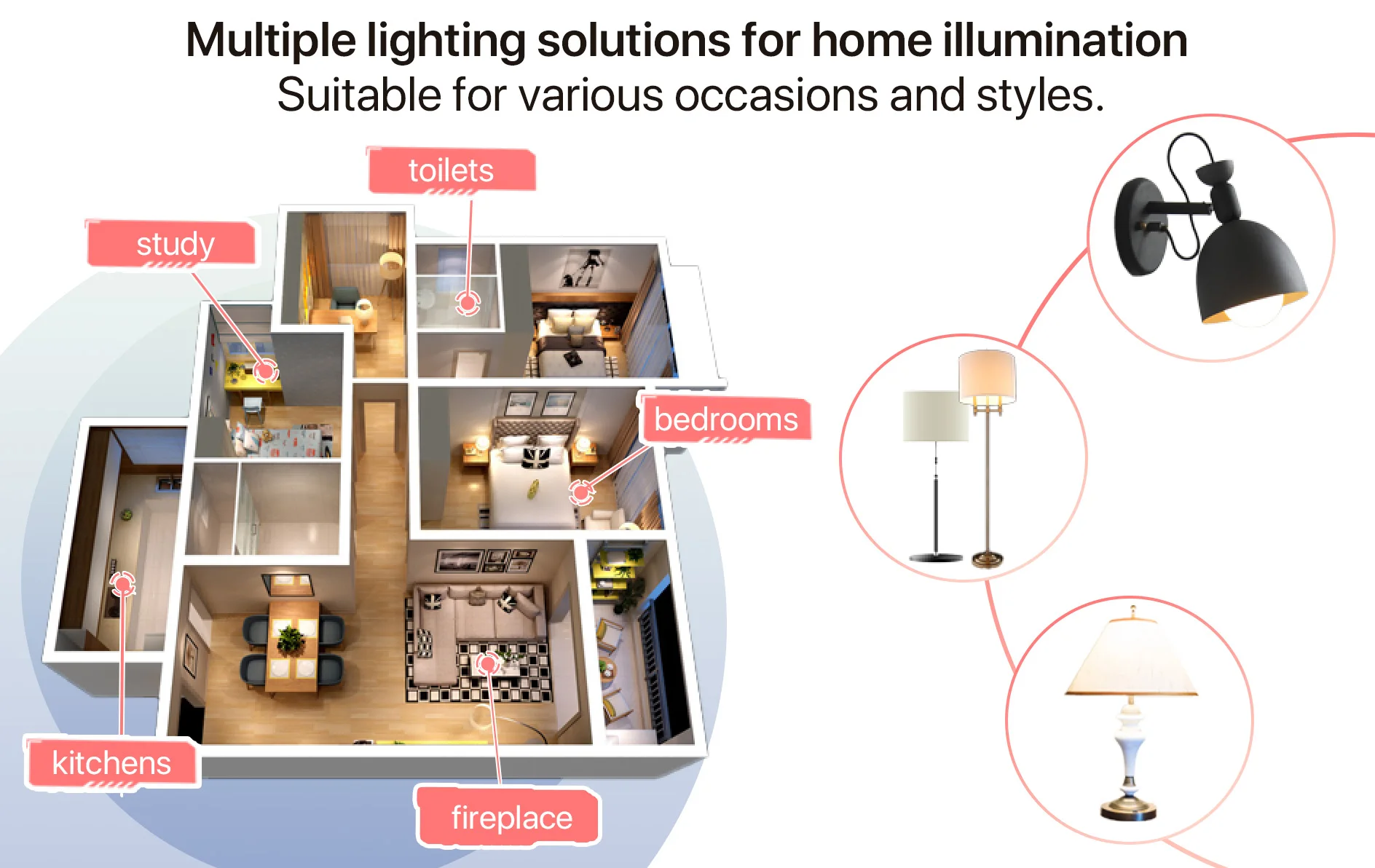 6pcs Bayonet Light Bulb AC220V 9W 900LM B22 LED Bulbs 3000K 4000K 6500K BC A60 GLS Energy Saving LED Light Bulbs Non-dimmable