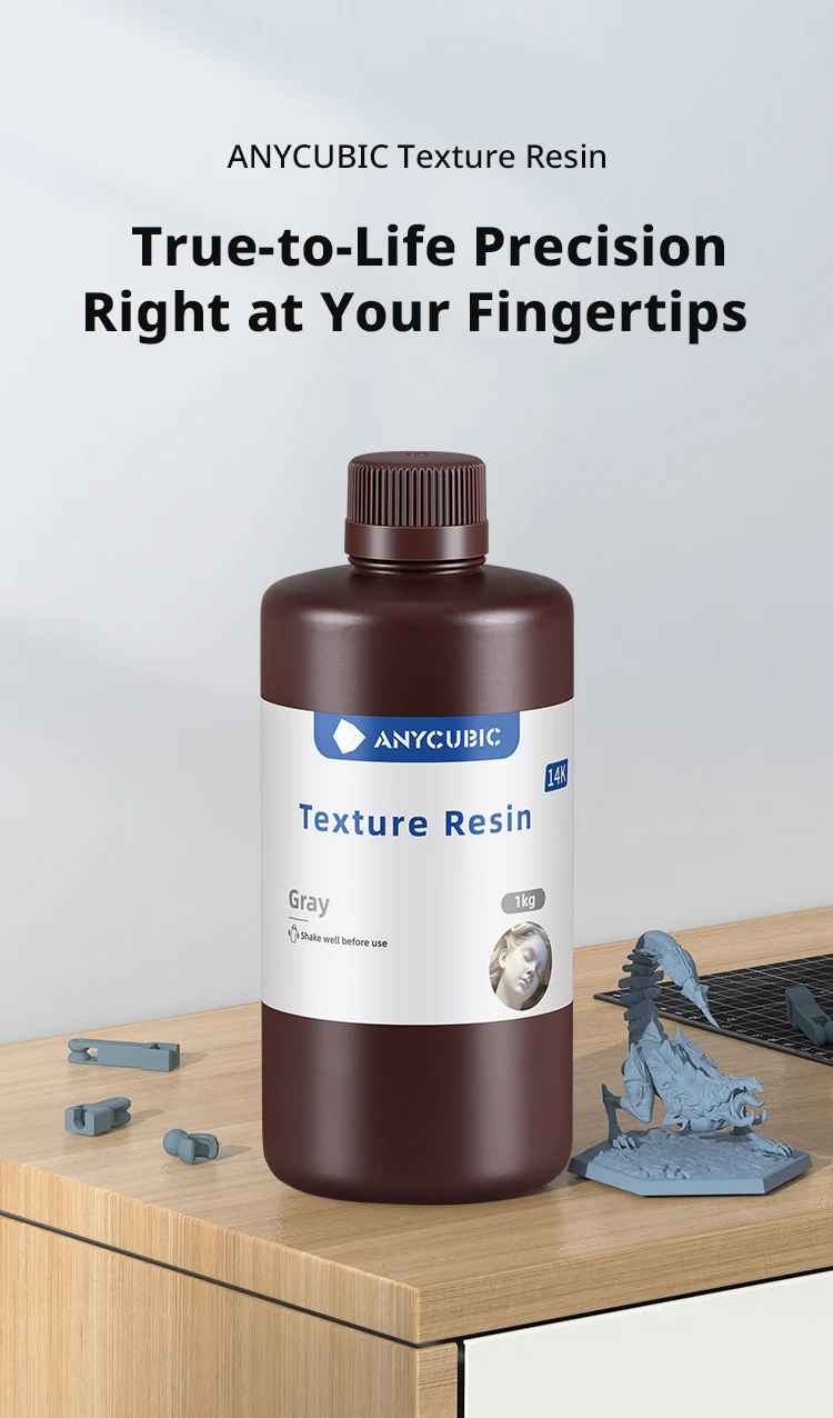ANYCUBIC Texture Resin 14K High-Precision 405nm UV Resin For Photon 3D Printer UV Photopolymer Resin