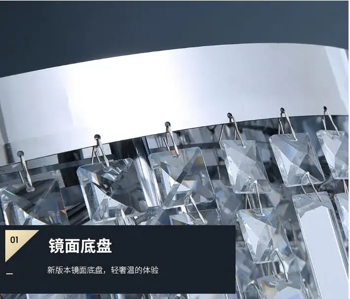 New modern crystal ceiling lamp chrome Gold LED ceiling lamp decorative light for living room room E14 Lamp head lighting