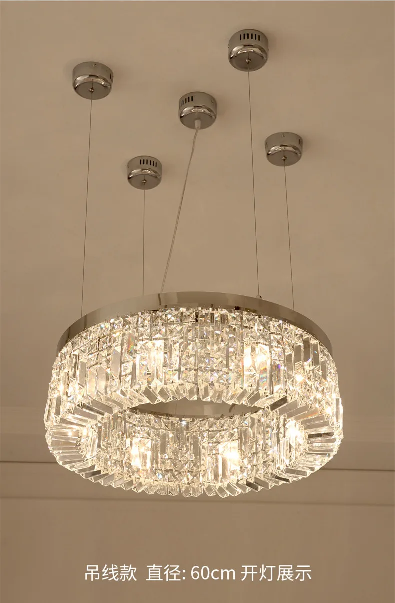 New modern crystal ceiling lamp chrome Gold LED ceiling lamp decorative light for living room room E14 Lamp head lighting