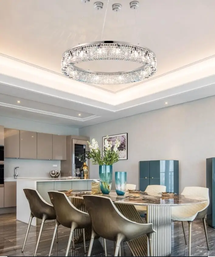 New modern crystal ceiling lamp chrome Gold LED ceiling lamp decorative light for living room room E14 Lamp head lighting