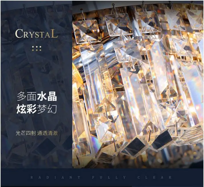 New modern crystal ceiling lamp chrome Gold LED ceiling lamp decorative light for living room room E14 Lamp head lighting