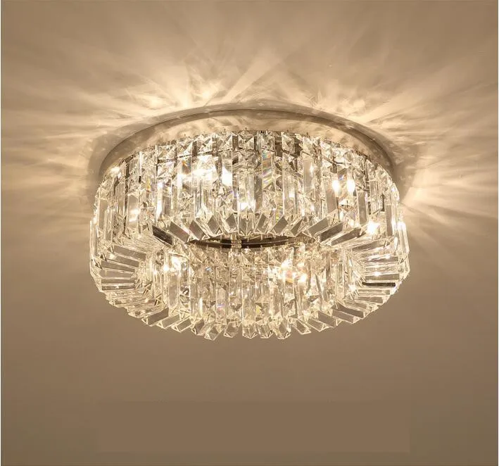 New modern crystal ceiling lamp chrome Gold LED ceiling lamp decorative light for living room room E14 Lamp head lighting