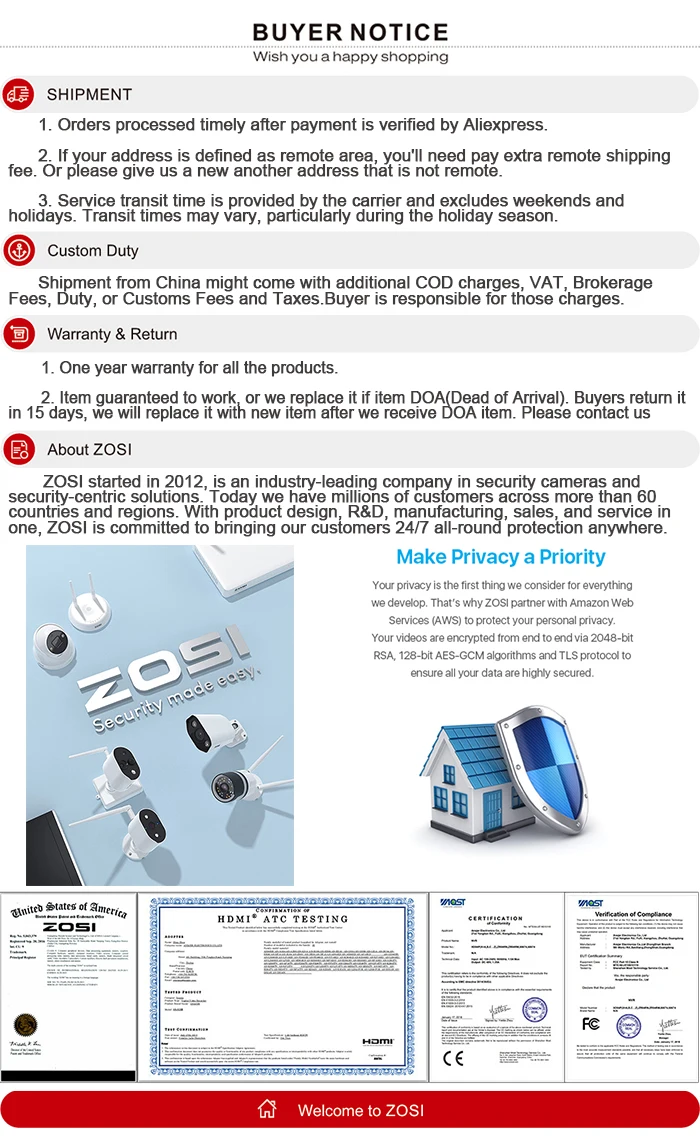 ZOSI 8MP/5MP Dome PoE Camera Outdoor 2-Way Audio Color Night Vision Street Surveillance IP Camera Smart Human Vehicle Detection