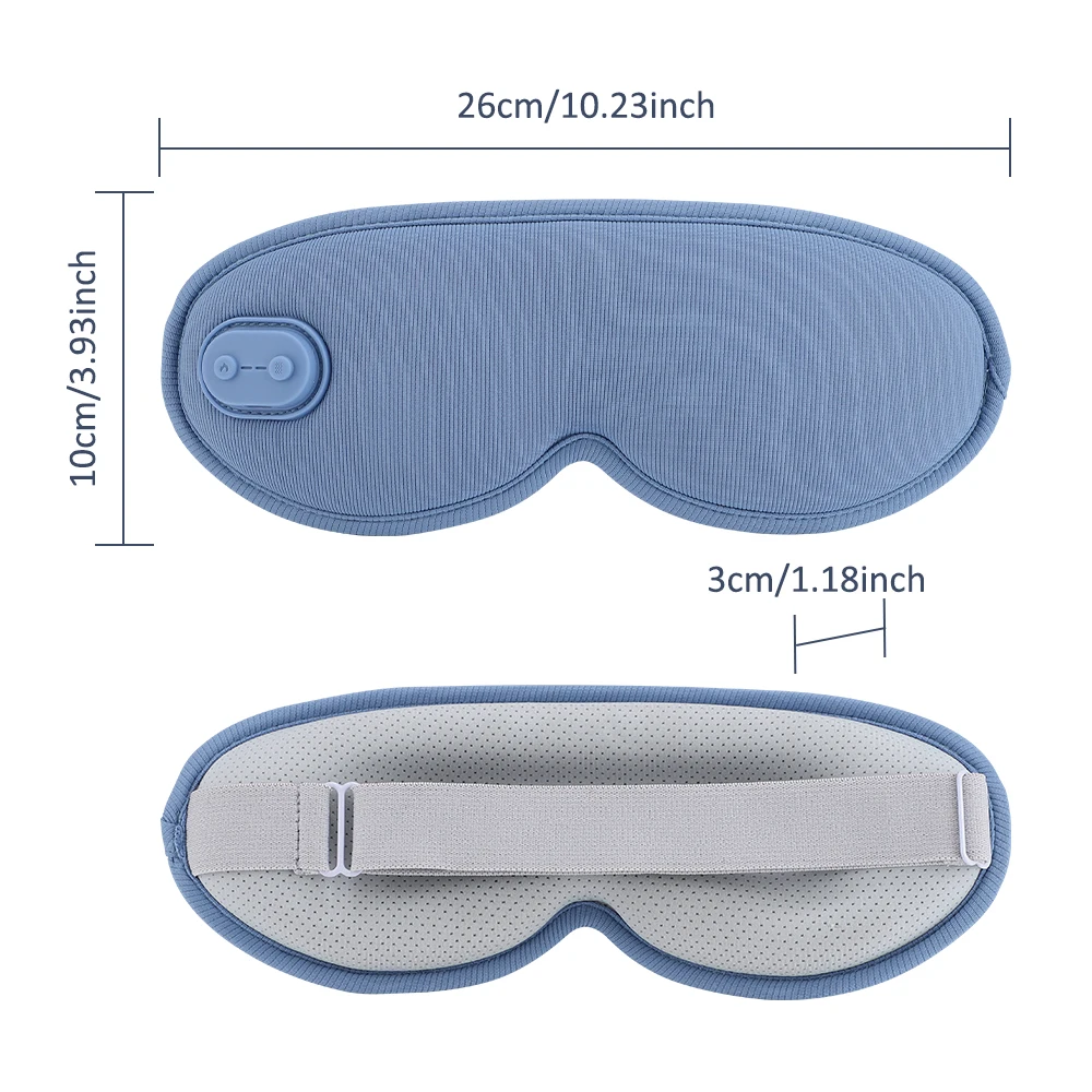 3D Eye Massager 5 Vibration 3 levels Temperature Heating Sleep Mask for Office Travel Reduce Dark Circles Eye Fatigue Eye Shade