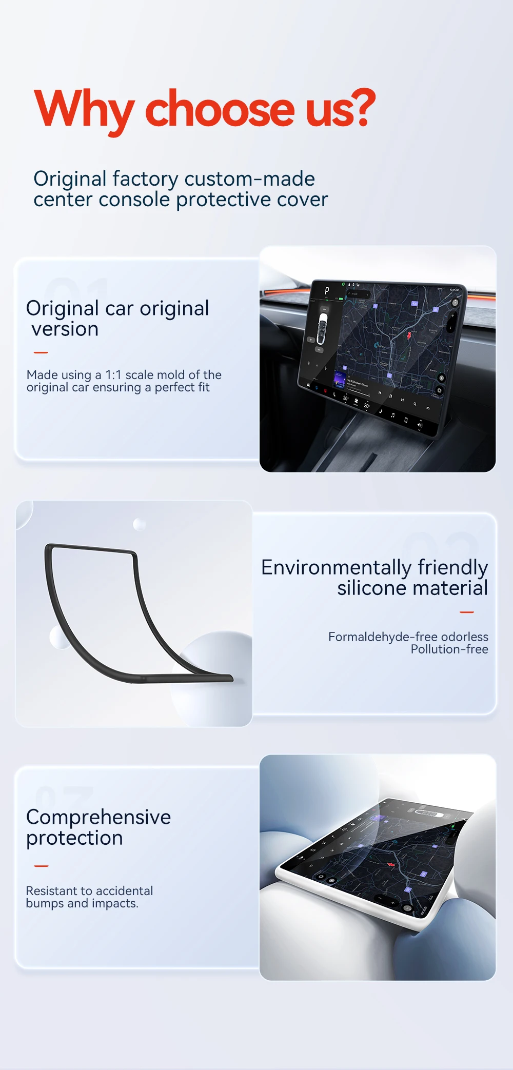 YZ For Tesla Model 3 Y/YL Highland Juniper 2021-2026 TPU Protective Trim Cover Central Control Navigation Screen Protector